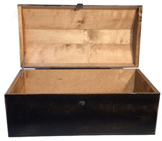 Black Stain Wooden Large Storage Box