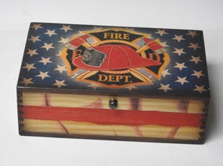 Fire Department Thin Red Line Desk Box