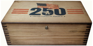 250th U.S.A. ANNIVERSARY FLAG ART DESK BOX