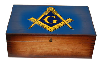 Masonic Compass and Square Desk Box