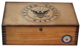 Navy Desk Box w-Medallion