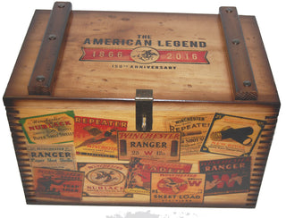 Winchester 150th AnniversaryWooden Ammo Box  w-labels