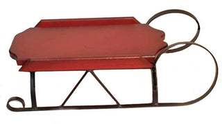 Antique red stained sled