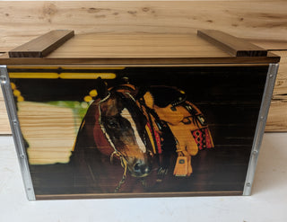 Banded Checkerboard Box