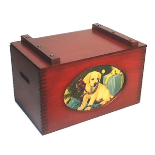 Holiday Surprise Lab Pup Wooden Storage Box