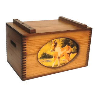 Colt and Butterfly Wooden Storage Box