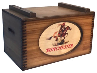 Winchester Horse & Rider Wooden Storage Box