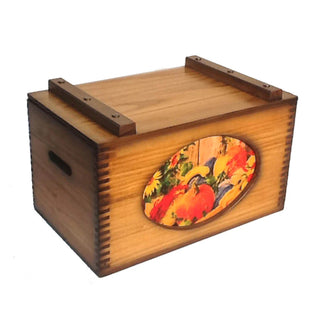 Golden Pumpkins Wooden Storage Box